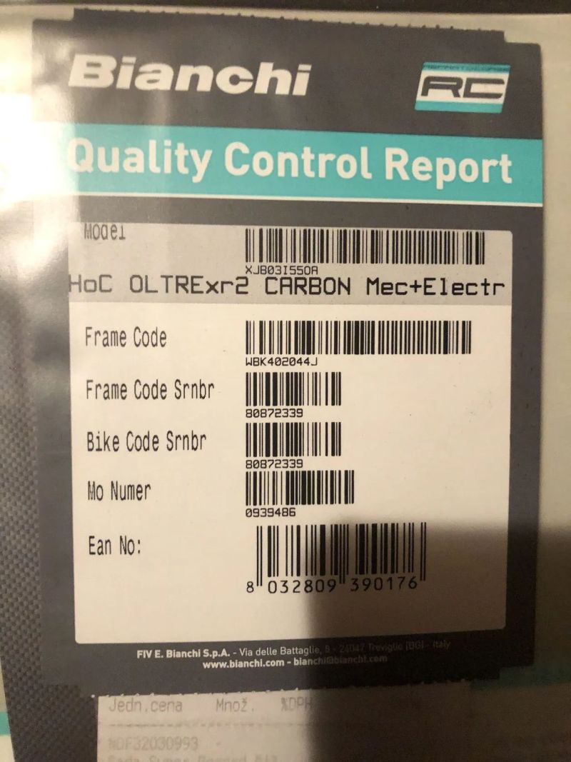 Bianchi OLTRE XR2 Super Record