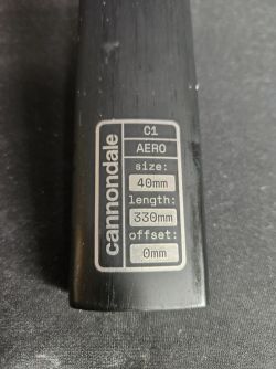 Cannondale SuperSix EVO4 C1 40 Aero Carbon Seatpost 330mm | 0mm Setback