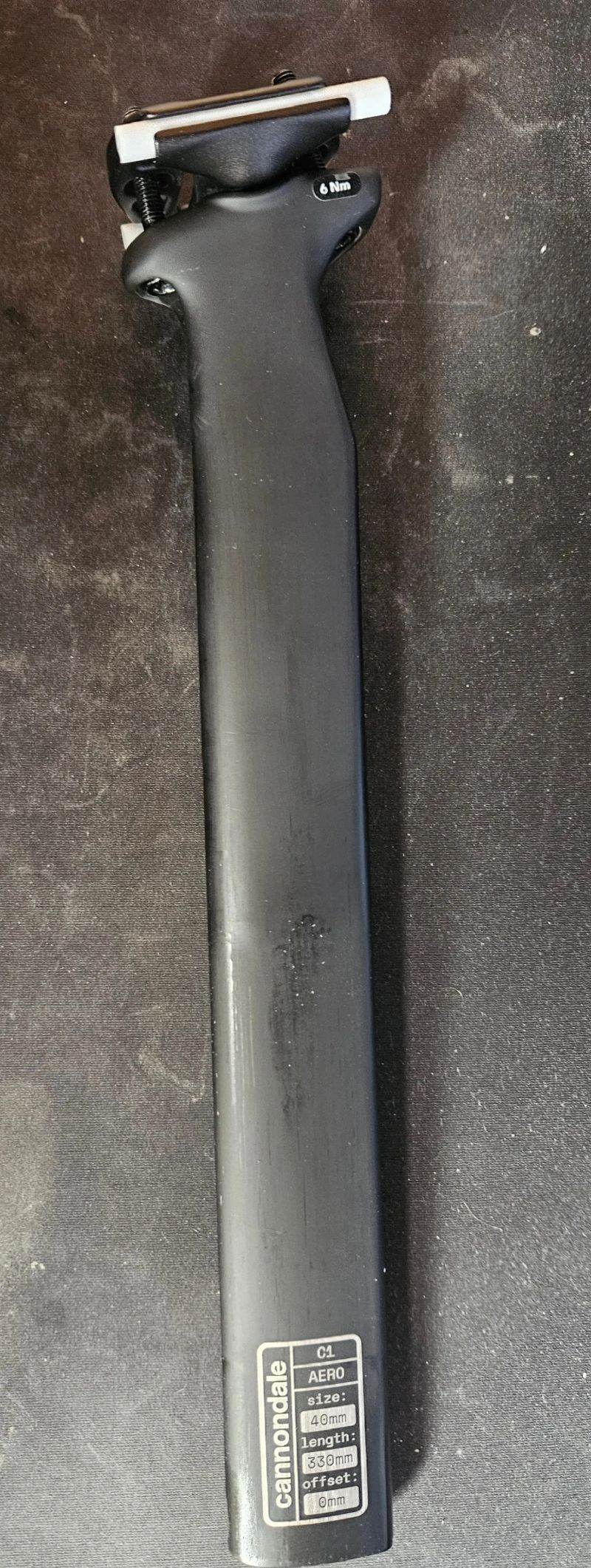 Cannondale SuperSix EVO4 C1 40 Aero Carbon Seatpost 330mm | 0mm Setback