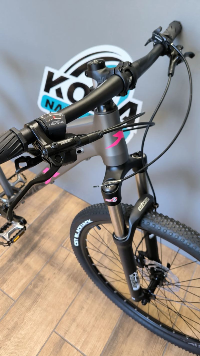 MRX Barbus FS 27,5 DEORE 1x10 šedo-růžový