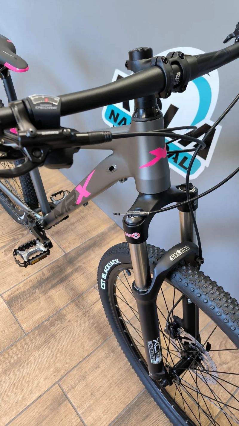 MRX Barbus FS 27,5 DEORE 1x10 šedo-růžový