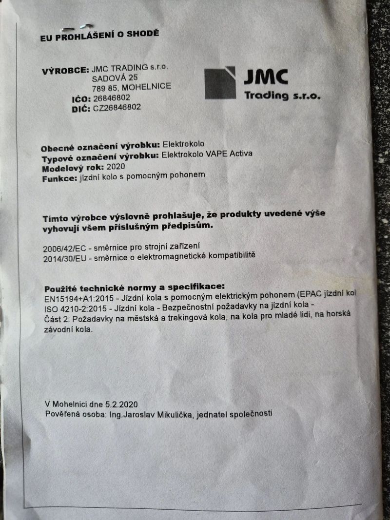 Elektrokolo VAPE activa