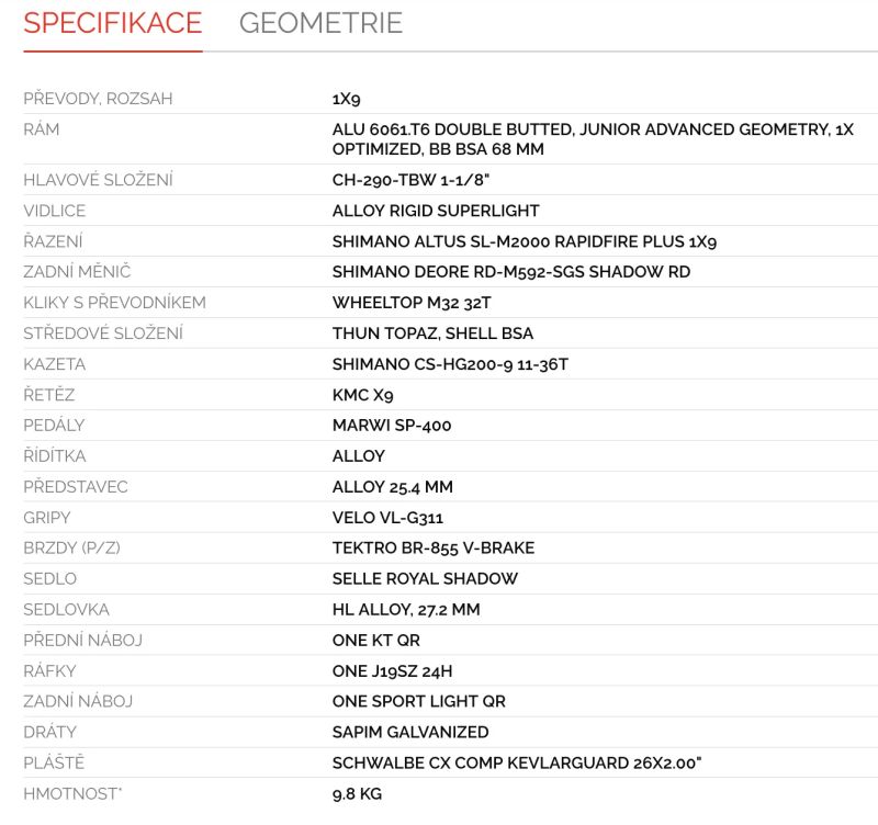 Superior Fly 26 - 2x lehké dětské kolo