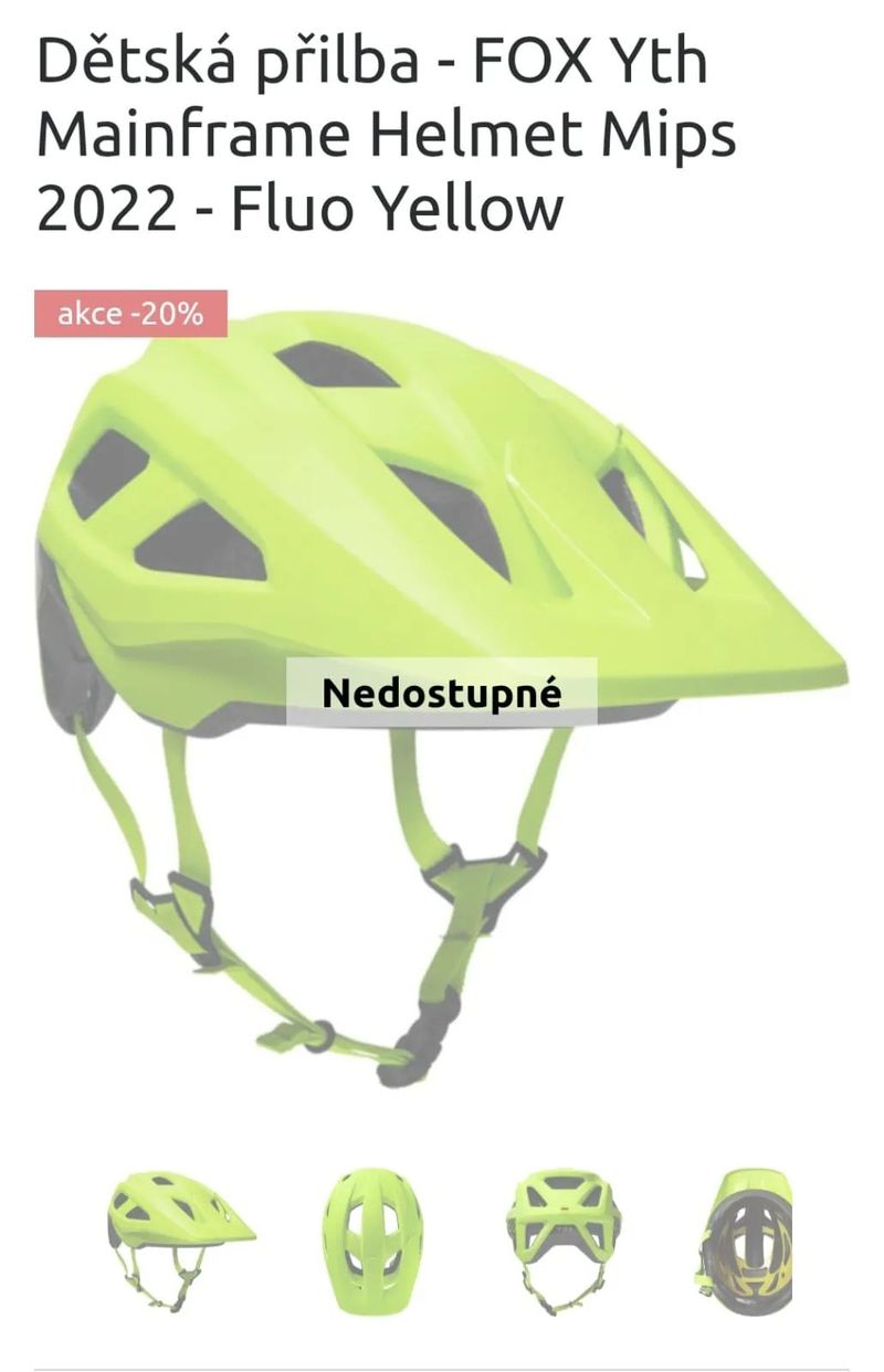 Dětská helma FOX Mainframe MIPS (48–52 cm) – Fluo Yellow