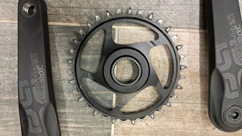 kliky EthirteenE13 E-Bike Bosch CX Gen4 165m a převodník Ethirteen eSpec Direct Mount