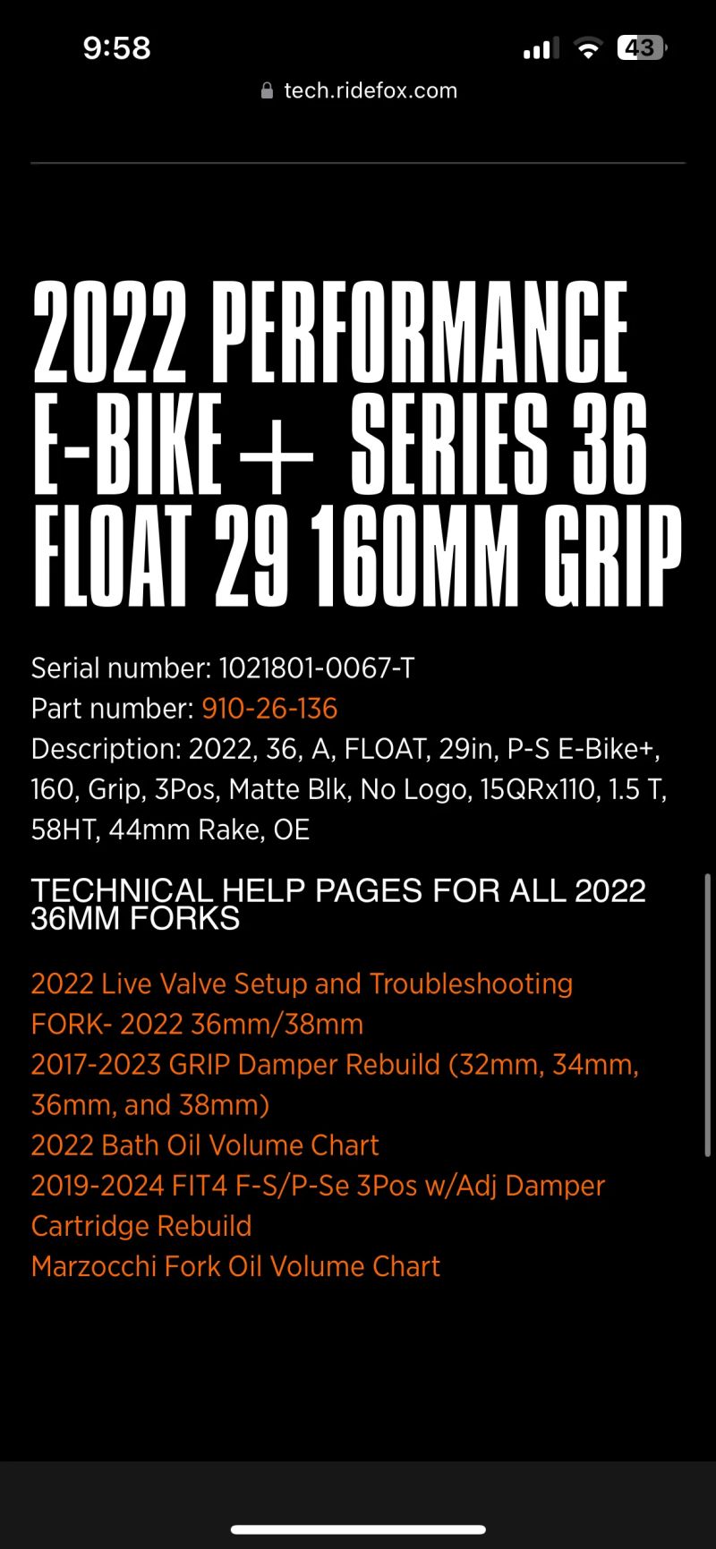 FOX 36 Performance 160mm e-bike