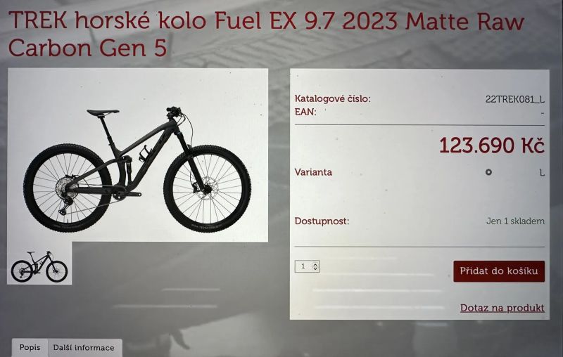 Trek Fuel EX 9.7 2023 Carbon Gen 5, vel. L