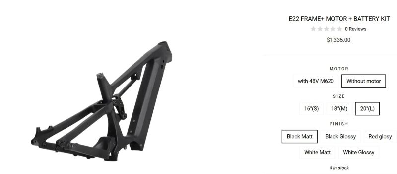 E-Full carbon s motorem Bafang 1000W motor 1400Ah bat