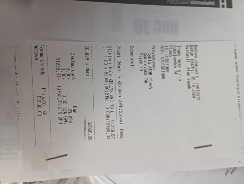 Kellys URC 70 v záruce (půl roku ještě)