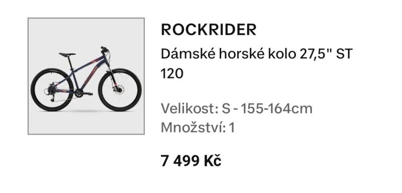 Rockrider Dívčí / dámské kolo ROCKRIDER 27,5" ST 120 + přilba a dres a kraťasy v zdarma - viz. foto