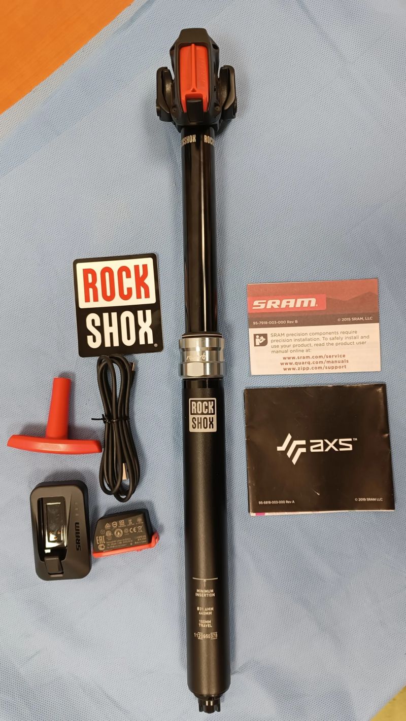 NOVÁ bezdrátová sedlovka RockShox Reverb AXS 31.6 / 150mm – FULL SET
