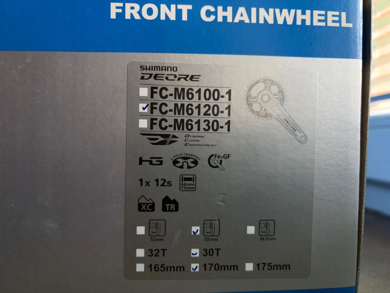 kliky Shimano fc-m 6120 (boost) délka 170mm převodník 30z