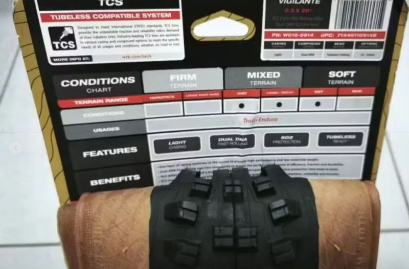 Nový plášť WTB Vigilante TCS Light Fast Rolling SG2 29x2,3" kevlar černá/hnědá