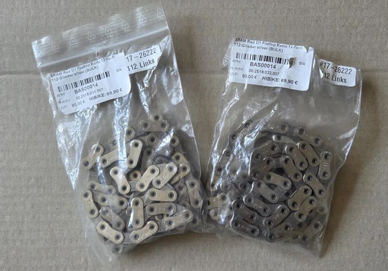 Nové řetězy Sram RED D1 Flattop - 112 článků + spojka PowerLock