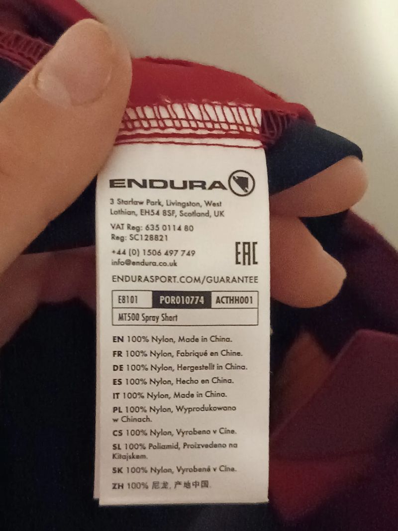 Endura Kraťasy MT500 Spray II velikost M