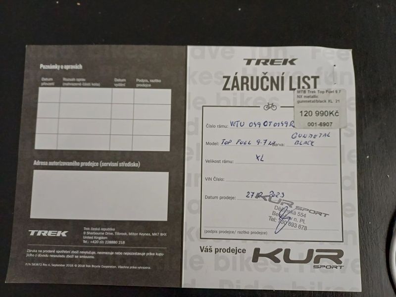 Trek Top Fuel 9.7