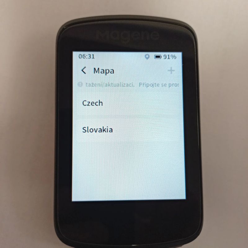 Cyklopočítač s GPS Magene C606, zánovní v záruce