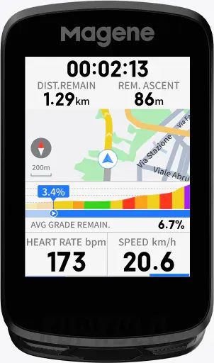 Cyklopočítač s GPS Magene C606, zánovní v záruce