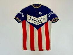 vintage vlněny pletený dres Brooklyn Team 1975 velikost L 