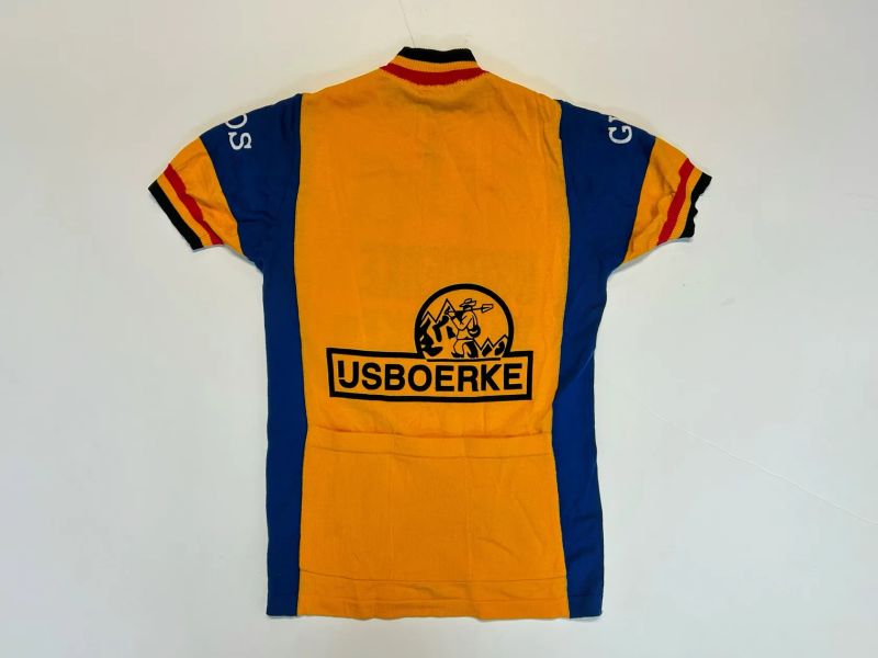 vintage vlněny pletený dres Bic Team Jacques Anquetil velikost L