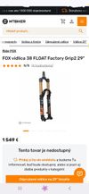 FOX Float 38 Factory Fit Grip2 VVC Evol Kashima 160mm 29"
