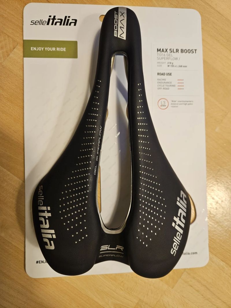 Selle Italia Max SLR Boost Gel TI 316 Superflow L3 sedlo, 155 mm (ID 258732)