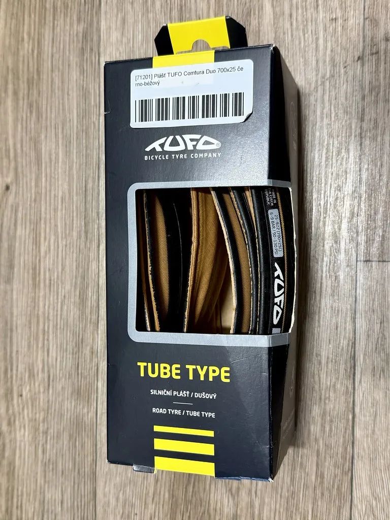 TUFO plášť Comtura Duo 700x25C skládací (černá-béžová)