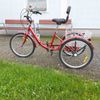 24 palcová 7rychlostní tříkolka pro dospělé. Skládací kolo s nákupním košíkem a LED světlem.