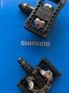 Pedály Shimano PD-M520 + Shimano SM-PD22 plastové platformy