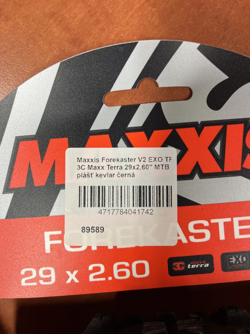 Prodám nové pláště Maxxis Forekaster 29x2,6" WT EXO TR 3C Maxx Terra