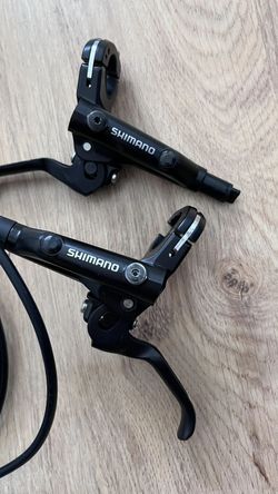 MTB kotoučové brzdy Shimano BR-MT500, páky BL-MT501 + kotouče 160 a 180 mm - POUŽITÉ