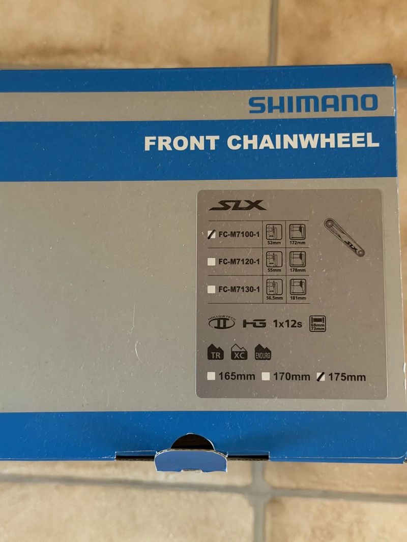Prodám kliky SHIMANO SLX FC-M7100 34z, 175mm