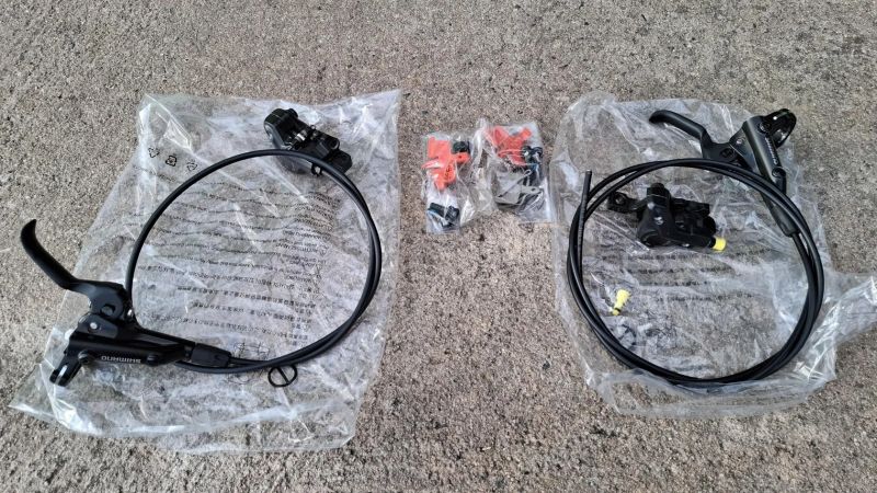 Brzdy Shimano BL-SM501 / BR-MT500 s kotouči SM-RT56