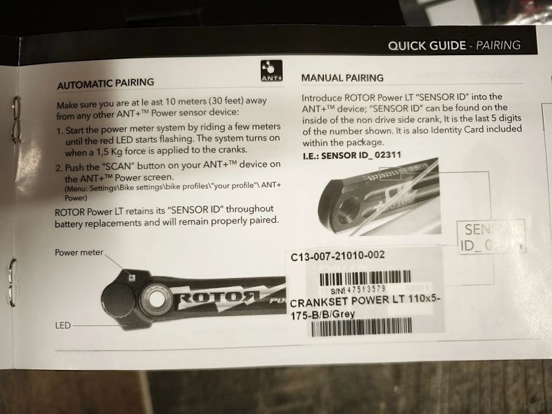 Kliky ROTOR power s měřičem výkonu