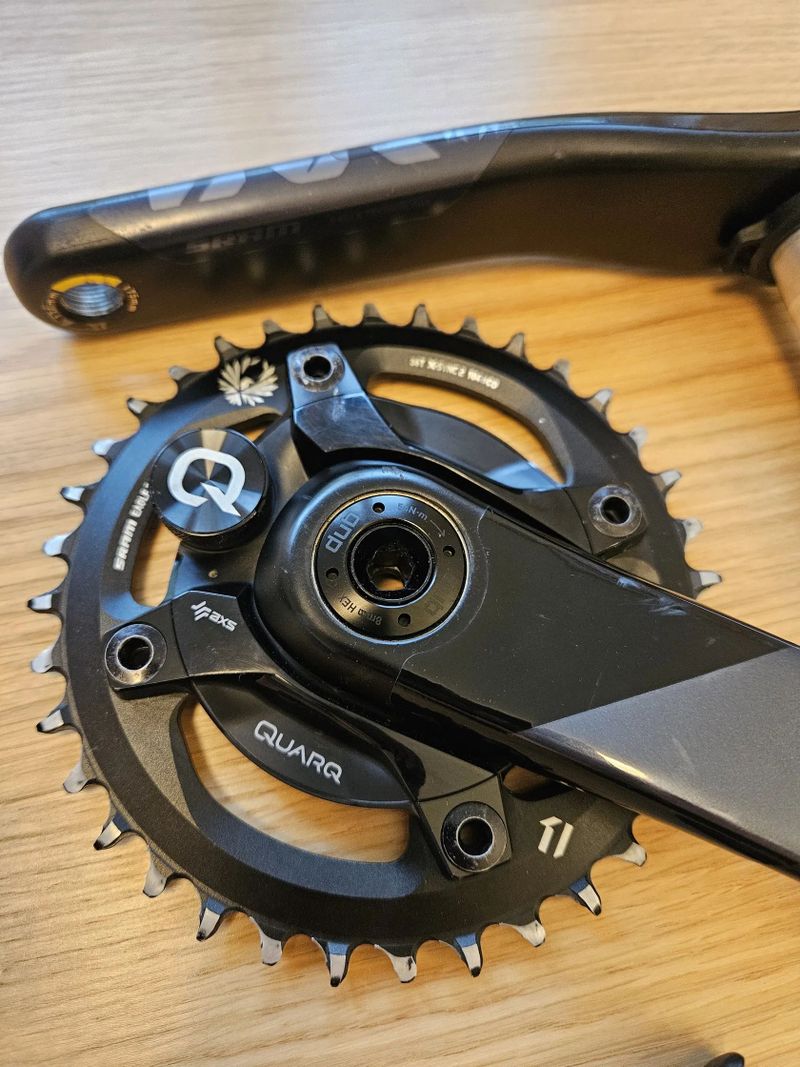SRAM XX1 Eagle, karbon kliky s wattmetrem Quark, DUB, 175mm, 36z