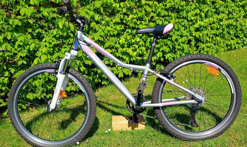 Kross Lea JR 2.0 24" stříbrno-růžovo-bílá