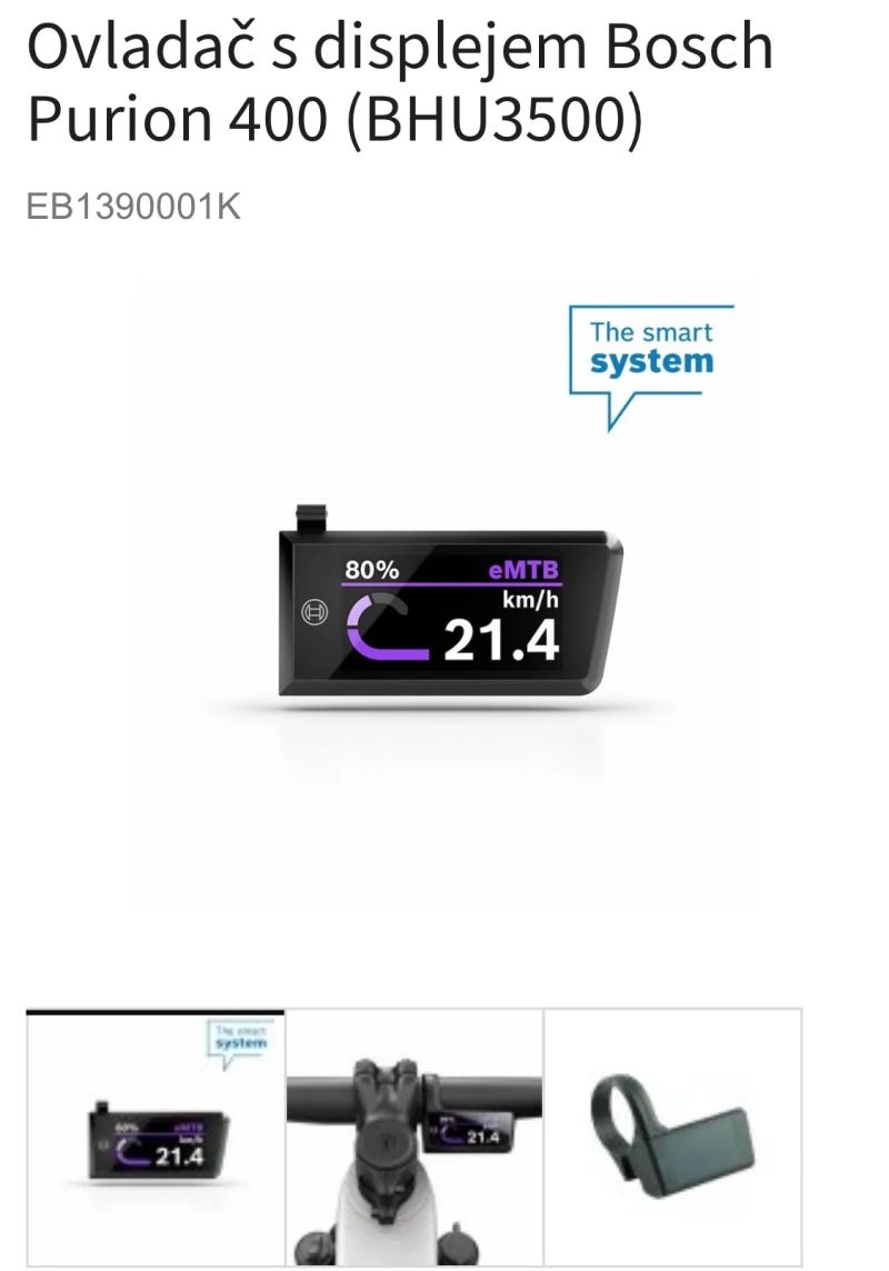 Display Bosch Purion 400 BHU 3500