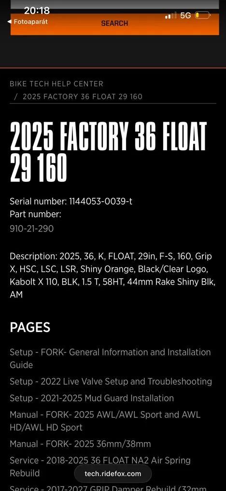 Fox 36 Float Factory 29 160 2025 