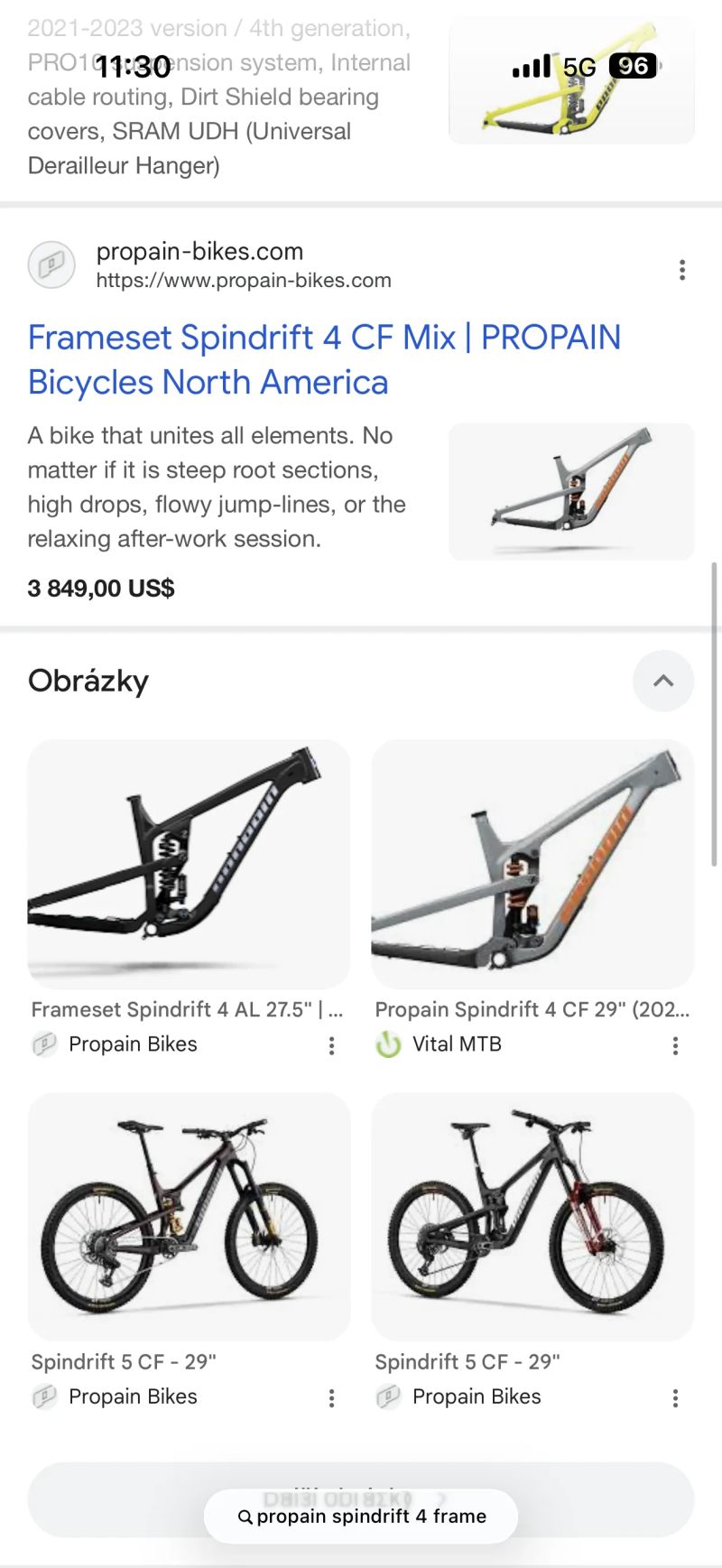 Propain Spindrift 4 CF mullet vel. L