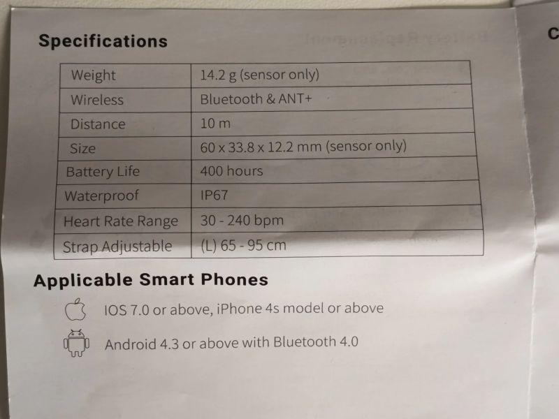 NOVÝ hrudní pás ANT+ i Bluetooth