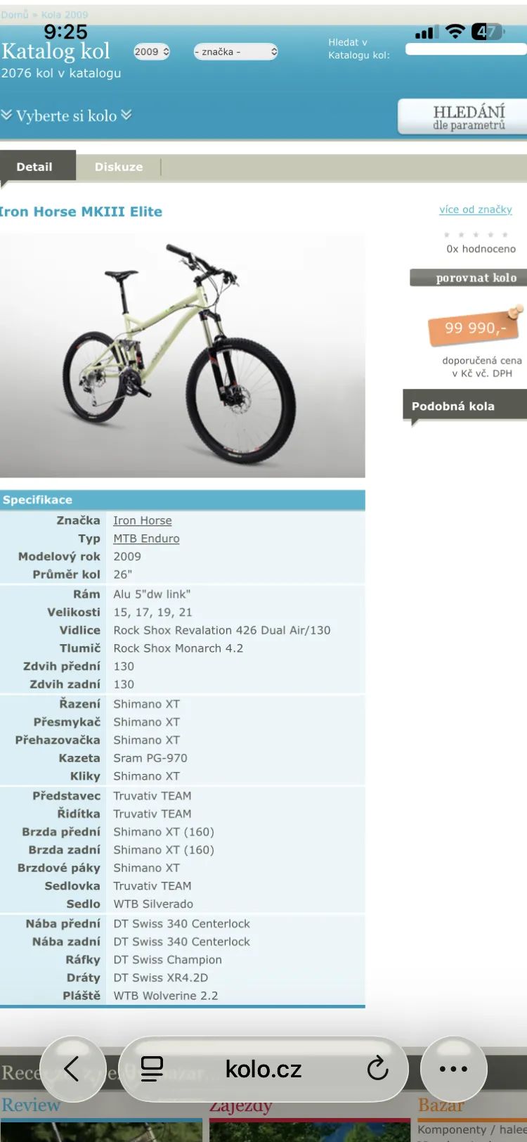 Iron Horse Mkiii endurko 