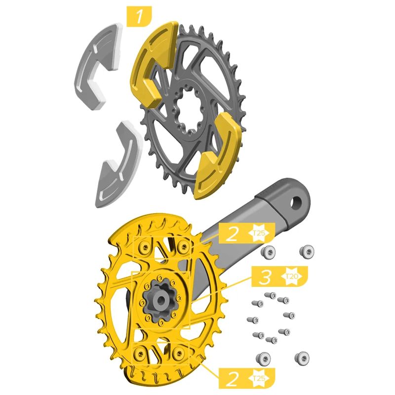 Chrániče převodníku Sram XX 32z t type / bashguard