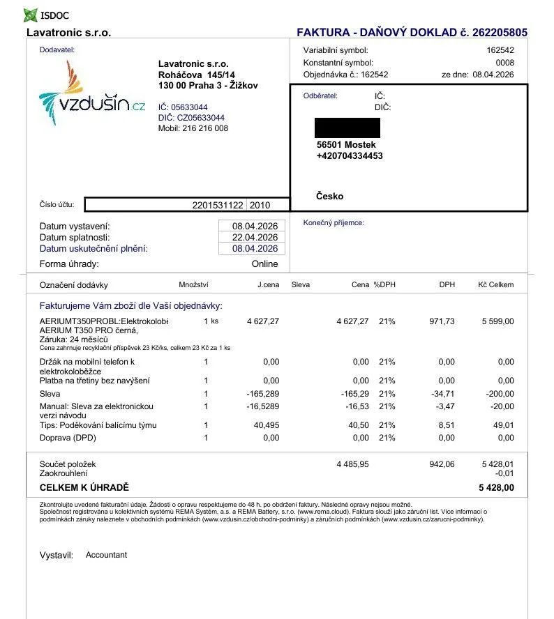Nová koloběžka AEIRUM T350 PRO
