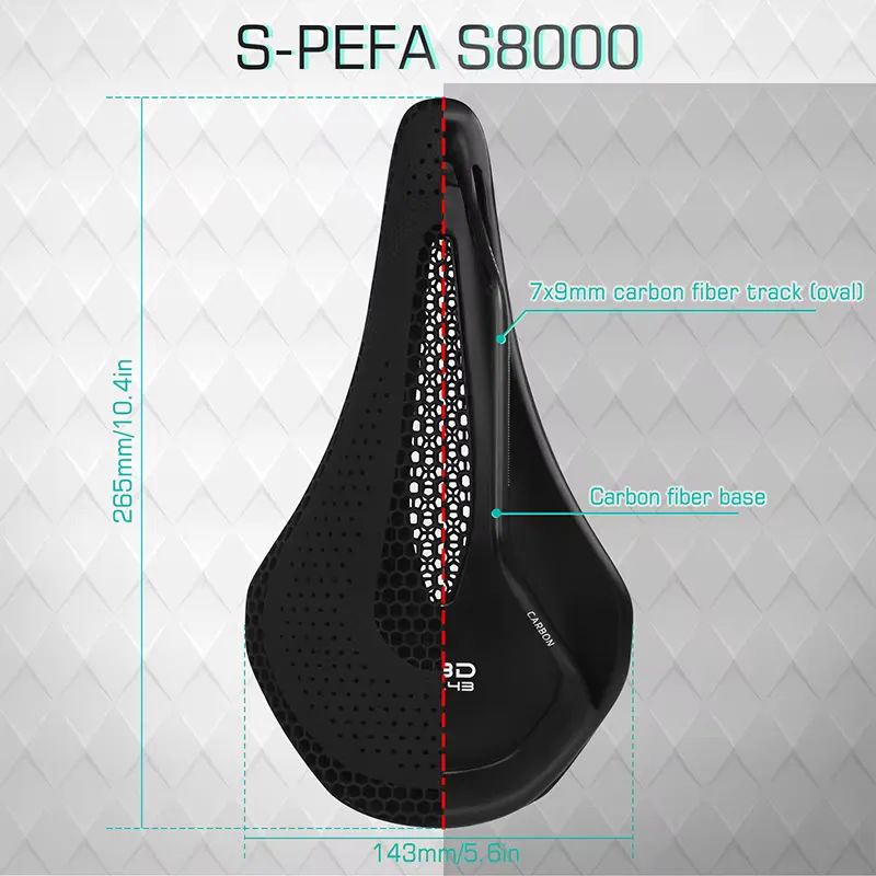 Karbonové 3D sedlo Bucklos, 143mm