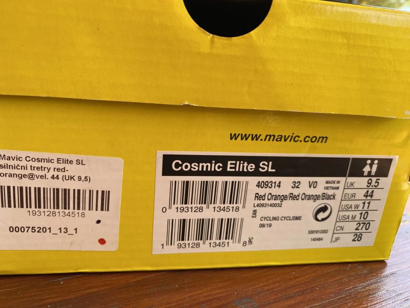 Prodám silniční tretry Mavic Cosmic Elite SL s příslušenstvím 