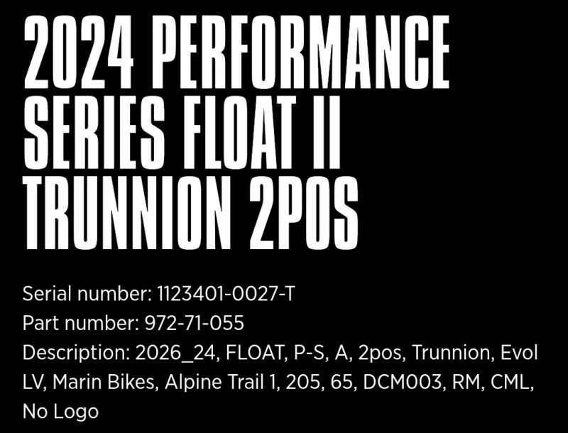 Fox Float Performance 205x65