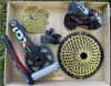 Kliky Sram X0 karbon, Přehazovačka X0 Eagle AXS, kazeta XX1, řetěz XX1, ovládací páčka SramAXSRocker