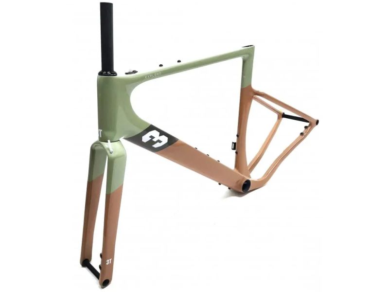 Rámová aero gravel sada 3T Exploro RaceMax, Sand Olive vel.L (56) NOVÁ