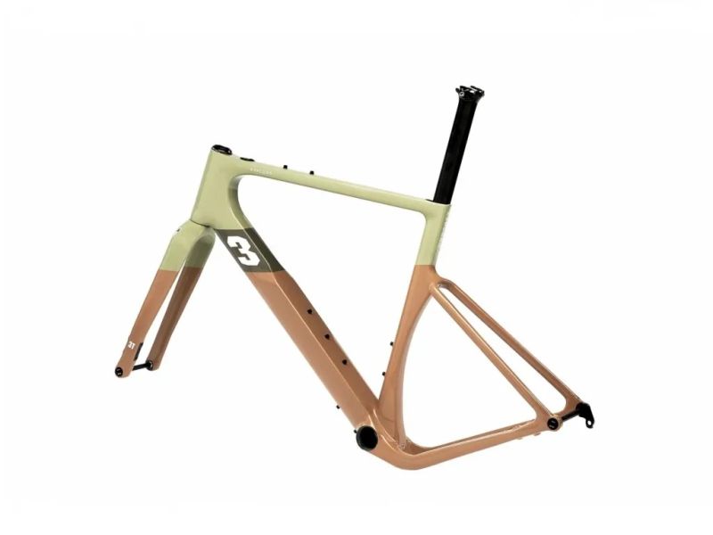 Rámová aero gravel sada 3T Exploro RaceMax, Sand Olive vel.L (56) NOVÁ