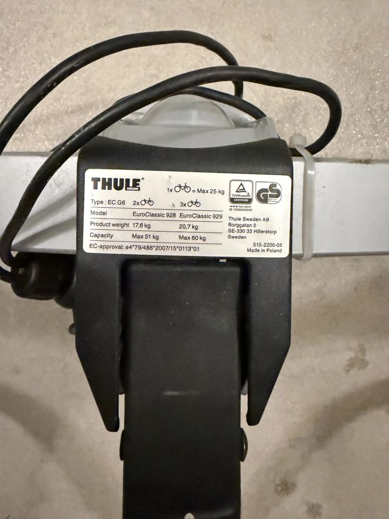 Thule EuroClassic G6 929 (3+1 kolo) – VHODNÝ PRO ELEKTROKOLA
